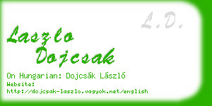 laszlo dojcsak business card
